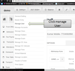 manage user