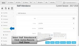 attendance management software staff remove name