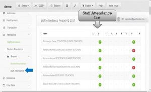 attendance management software staff attendance list