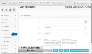 attendance management software staff present