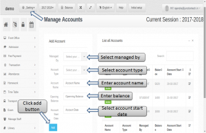 manage account