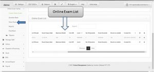 online exam list