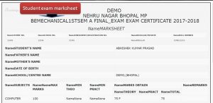 student marksheet