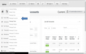 manage account