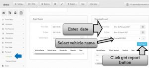 Transportation management system vehicle reading