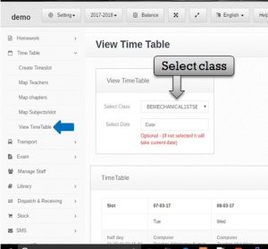 time table class