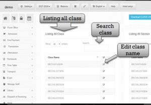 time table classlist