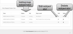 time table viewsubject