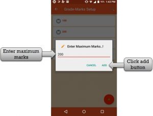 enter maximum marks