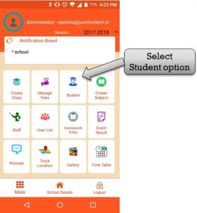 Student report view