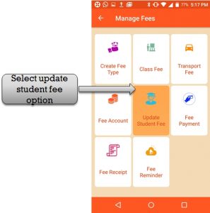 student update fee