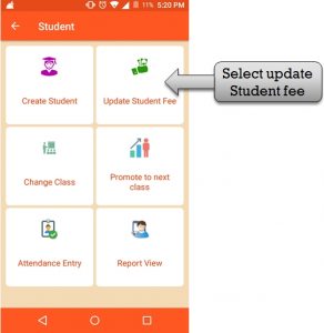 update fee student