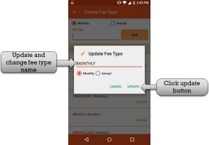 update fee type