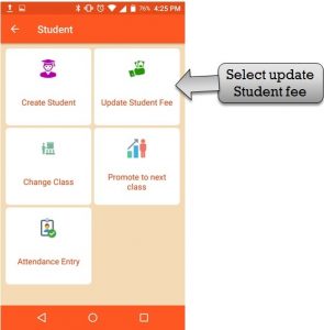 update student fee